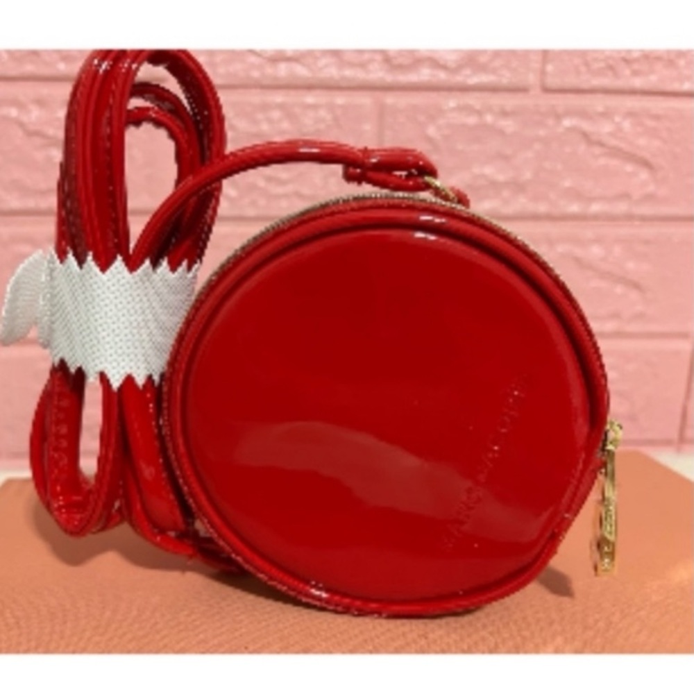 NWOT Marc Jacobs Cherry Red Mini Circular Crossbody Bag